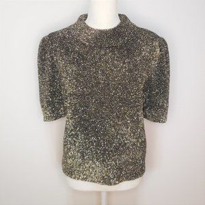 NWT Kate Spade Metallic Pinup Retro Sweater top